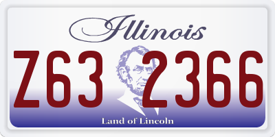 IL license plate Z632366