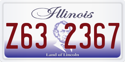 IL license plate Z632367