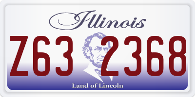 IL license plate Z632368