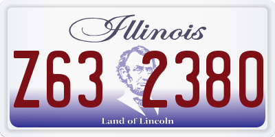 IL license plate Z632380