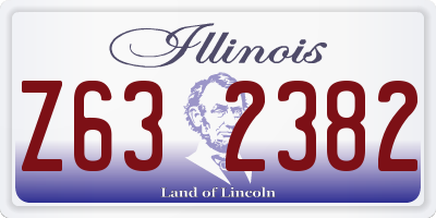 IL license plate Z632382