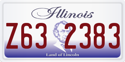IL license plate Z632383