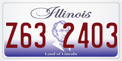 IL license plate Z632403