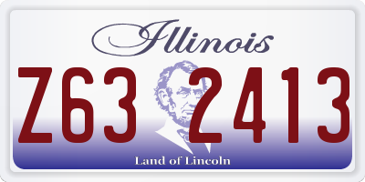 IL license plate Z632413
