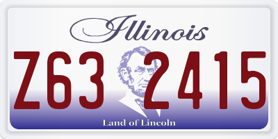 IL license plate Z632415