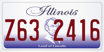 IL license plate Z632416