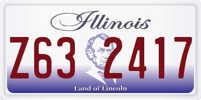 IL license plate Z632417