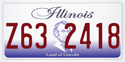 IL license plate Z632418