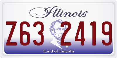 IL license plate Z632419
