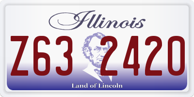 IL license plate Z632420