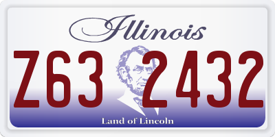 IL license plate Z632432