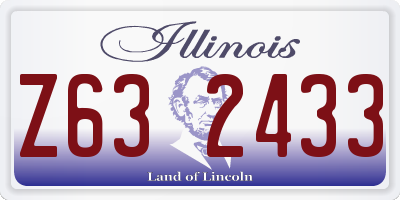 IL license plate Z632433