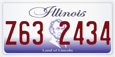 IL license plate Z632434