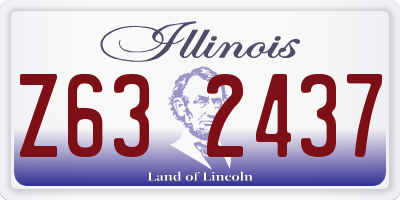 IL license plate Z632437