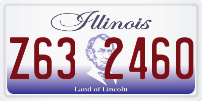 IL license plate Z632460