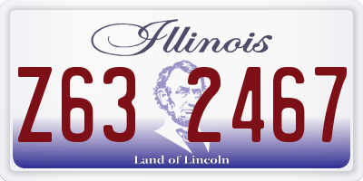 IL license plate Z632467