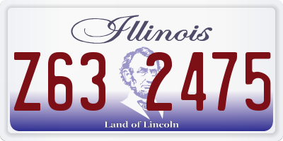 IL license plate Z632475