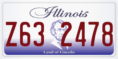 IL license plate Z632478