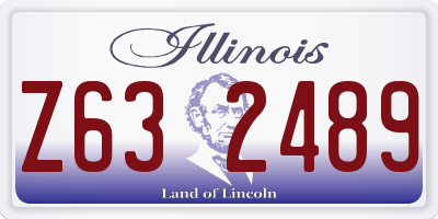 IL license plate Z632489