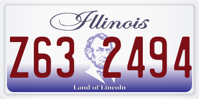 IL license plate Z632494