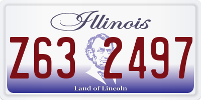 IL license plate Z632497