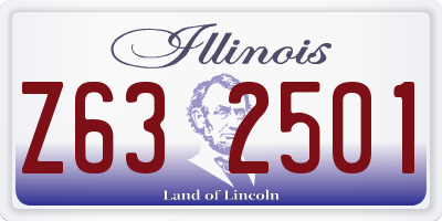 IL license plate Z632501