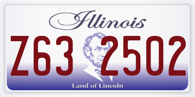 IL license plate Z632502
