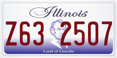 IL license plate Z632507