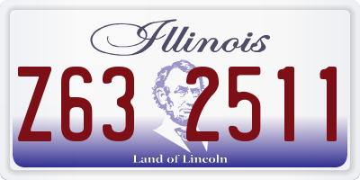 IL license plate Z632511