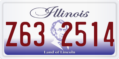 IL license plate Z632514