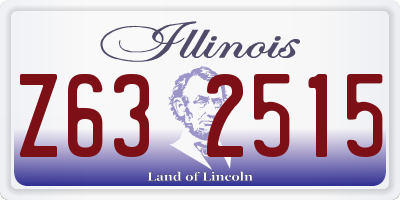 IL license plate Z632515