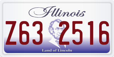 IL license plate Z632516
