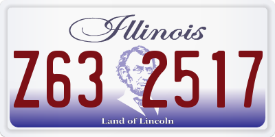 IL license plate Z632517