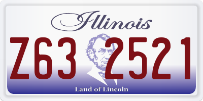IL license plate Z632521
