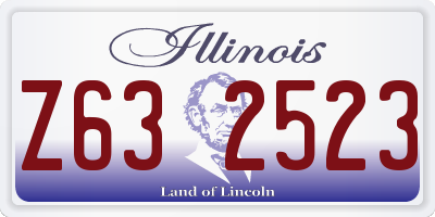IL license plate Z632523