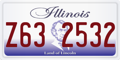 IL license plate Z632532
