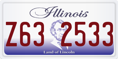 IL license plate Z632533