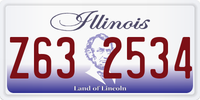 IL license plate Z632534