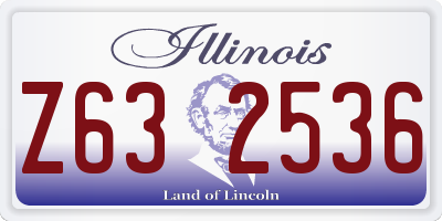 IL license plate Z632536