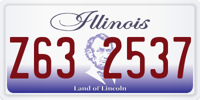 IL license plate Z632537