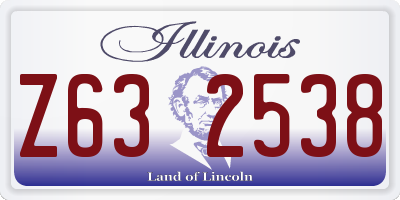 IL license plate Z632538