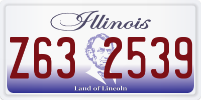 IL license plate Z632539