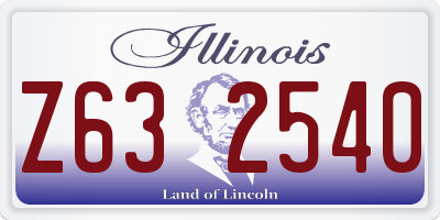 IL license plate Z632540