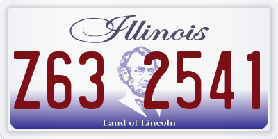 IL license plate Z632541