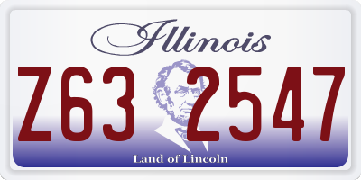 IL license plate Z632547