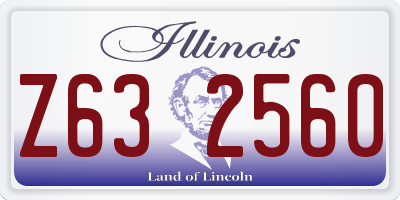 IL license plate Z632560