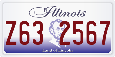 IL license plate Z632567