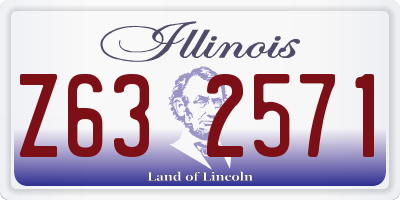 IL license plate Z632571