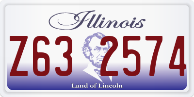 IL license plate Z632574