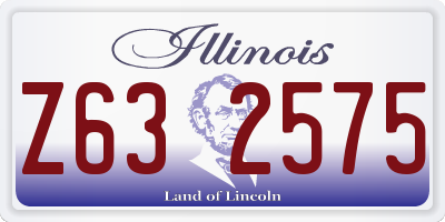 IL license plate Z632575